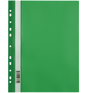 Папка-скоросшиватель пластик. перф. OfficeSpace, А4, 120мкм, зеленая с прозр. верхом