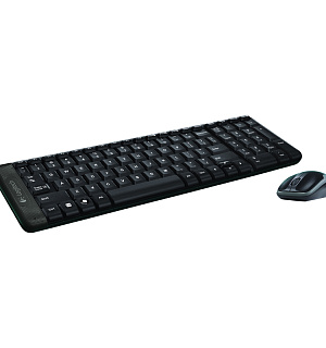 Комплект беспроводной клавиатура + мышь Logitech Combo MK220, черный