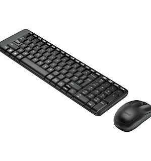 Комплект беспроводной клавиатура + мышь Logitech Combo MK220, черный