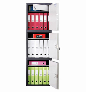 Шкаф металлический для документов AIKO "SL-150/3ТEL" ГРАФИТ, 1490х460х340 мм, 37 кг, S10799153902