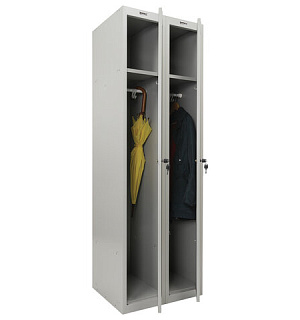 Шкаф металлический для одежды BRABIX "LK 21-80", УСИЛЕННЫЙ, 2 секции, 1830х800х500 мм, 37 кг, 291129, S230BR406102