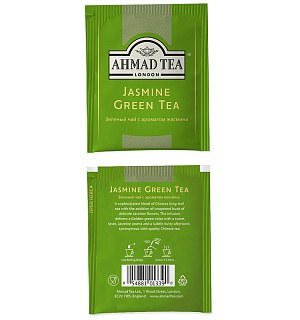 Чай Ahmad Tea "Jasmine Green Tea", зеленый с жасмином, 100 фольг. пакетиков по 2г
