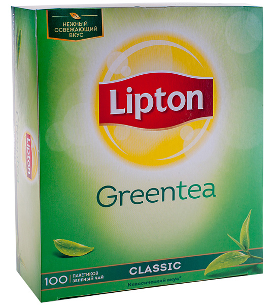 Чай Lipton "Classic Green", зеленый, 100 пакетиков по 1,7г