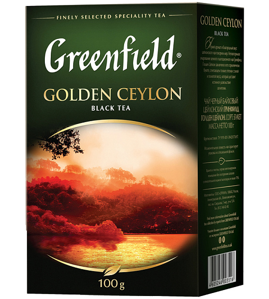 Чай Greenfield "Golden Ceylon", черный листовой, 100г