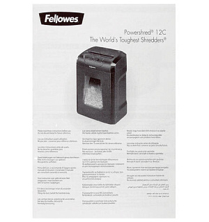 Уничтожитель (шредер) FELLOWES 12С, 4 уровень секретности, 4x40 мм, 12 листов, 18 литров, FS-71201