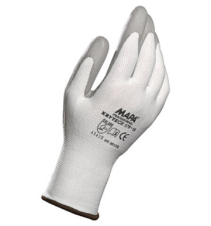 Перчатки текстильные MAPA KryTech 579, полиуретановое покрытие (облив), защита от порезов, размер 8 (M), белые
