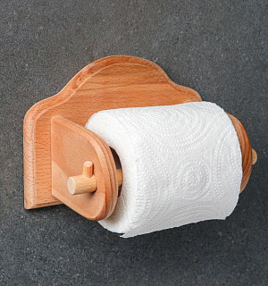 Держатель для туалетной бумаги, 19х14х12 см, массив бука