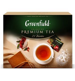 Подарочный набор чая Greenfield, 30 видов, 120 фольг. пакетиков, картонная коробка