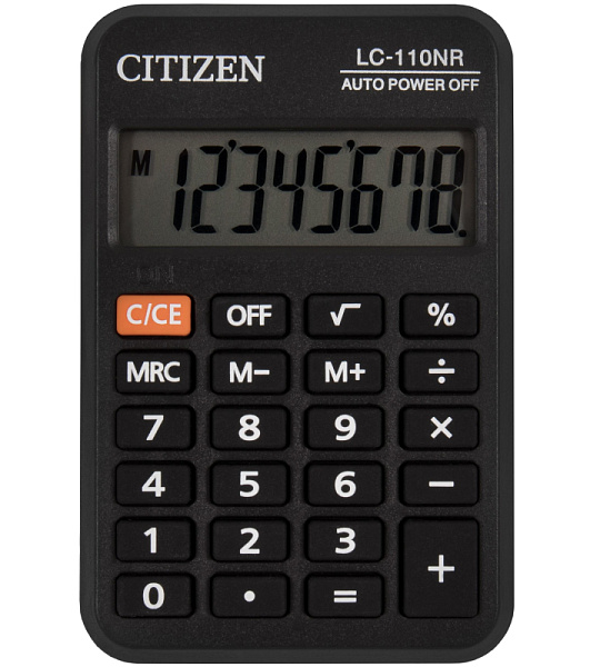 Калькулятор карманный Citizen LC-110NR 8 разряд.б ата