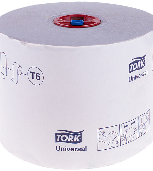 Бумага туалетная Tork "Universal"(T6) 1 слойн., Mid-size рулон, 135м/рул, мягкая, белая