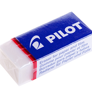 Ластик Pilot, прямоугольный, винил, картонный футляр, 42*18*11мм
