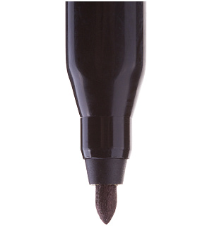 Маркер перманентный Centropen "2536" черный, пулевидный, 1мм, светостойкий