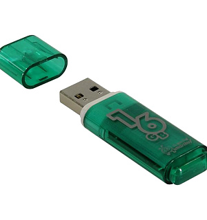 Память Smart Buy "Glossy"  16GB, USB 2.0 Flash Drive, зеленый