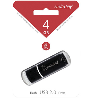 Память Smart Buy "Crown"  4GB, USB 2.0 Flash Drive, черный