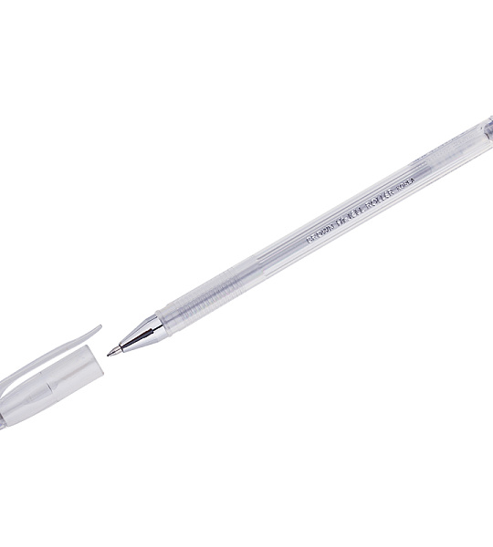Ручка гелевая Crown "Hi-Jell Metallic" серебро металлик, 0,7мм