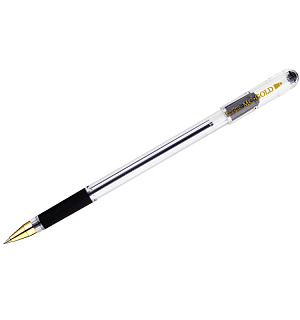 Ручка шариковая MunHwa "MC Gold" черная, 0,5мм, грип, штрих-код