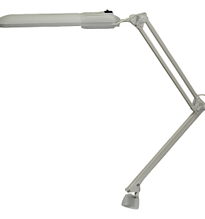 Светильник на металлической струбцине Трансвит "Дельта" МС, люминесцентный, серый