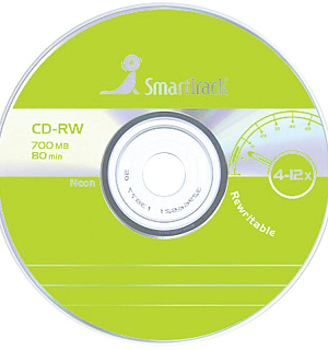 Диск CD-RW 700Mb Smart Track 4-12x Cake Box (50шт)