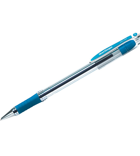 Ручка шариковая Berlingo "I-10" синяя, 0,4мм, грип
