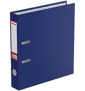Папка-регистратор Berlingo "Standard", 50мм, бумвинил, с карманом на корешке, синяя
