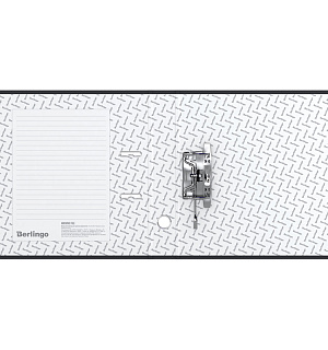 Папка-регистратор Berlingo "Standard", 50мм, бумвинил, с карманом на корешке, черная