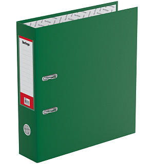Папка-регистратор Berlingo "Standard", 70мм, бумвинил, с карманом на корешке, зеленая