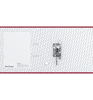 Папка-регистратор Berlingo "Standard", 70мм, бумвинил, с карманом на корешке, бордовая