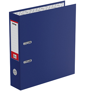 Папка-регистратор Berlingo "Standard", 70мм, бумвинил, с карманом на корешке, синяя
