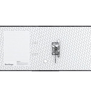 Папка-регистратор Berlingo "Standard", 70мм, мрамор, с карм. на корешке, нижний метал. кант, черная