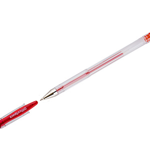 Ручка гелевая OfficeSpace красная, 0,5мм