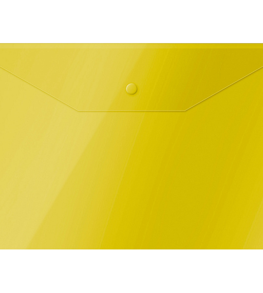 Папка-конверт на кнопке OfficeSpace А4, 150мкм, желтая