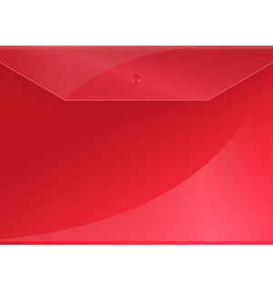 Папка-конверт на кнопке OfficeSpace А4, 150мкм, красная