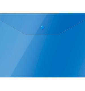 Папка-конверт на кнопке OfficeSpace А4, 150мкм, синяя