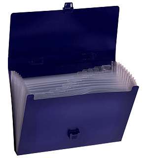 Папка-портфель 13 отделений OfficeSpace, A4, 330*235*40мм, 700мкм, синий