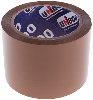 Клейкая лента упаковочная Unibob, 72мм*66м, 45мкм, темная