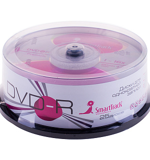 Диск DVD-R 4.7Gb Smart Track 16х Cake Box (25шт)