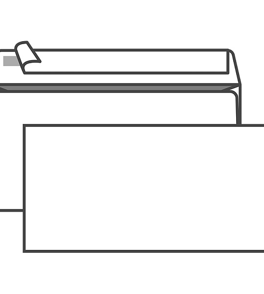 Конверт E65, KurtStrip, 110*220мм, б/подсказа, б/окна, отр. лента, внутр. запечатка