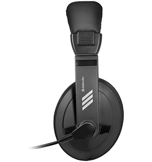 Наушники с микрофоном Defender "Gryphon" 750 (с регулятором громкости), 2м, черный