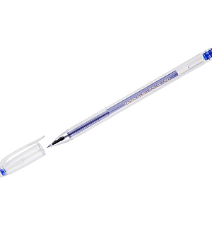 Ручка гелевая Crown "Hi-Jell" синяя, 0,5мм, штрих-код