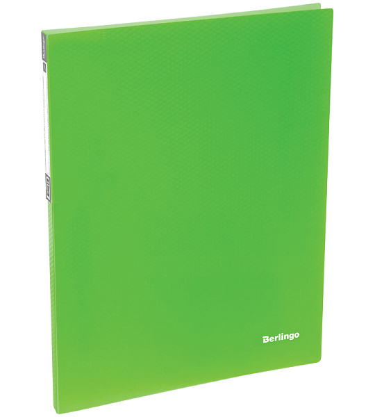 Папка c пружинным скоросшивателем Berlingo "Neon", 17мм, 700мкм, неоновая зеленая