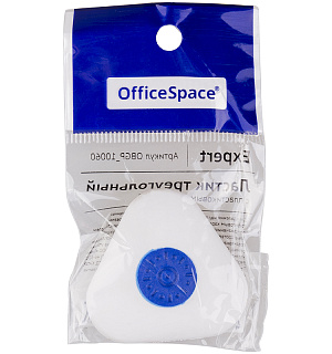 Ластик OfficeSpace "Expert", треугольный, термопластичная резина, пластиковый держатель, 37.5*35*9мм
