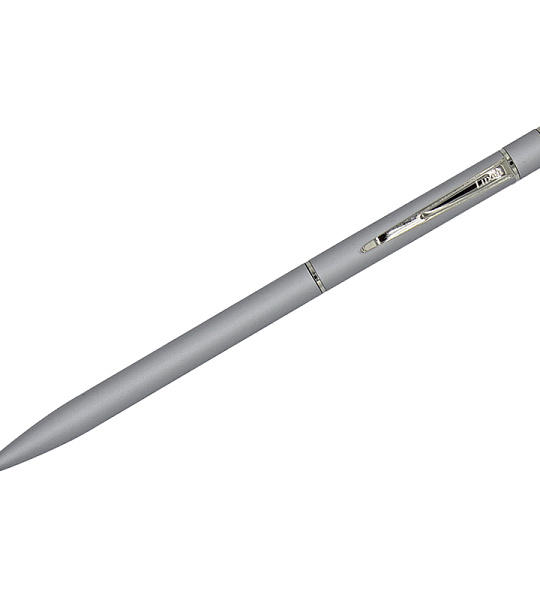 Ручка шариковая Luxor "Sleek" синяя, 1,0мм, корпус серый металлик, поворотный механизм