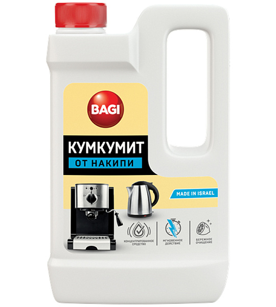 Средство для удаления накипи Bagi "Кумкумит", с пластика и металла, жидкость, 550мл