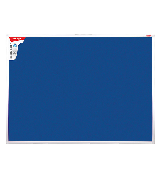 Доска фетровая Berlingo "Premium", 90*120см, синяя, алюминиевая рамка