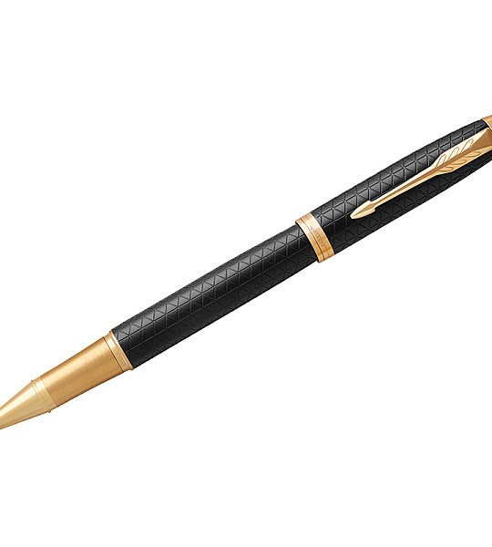 Ручка-роллер Parker "IM Premium Black/Gold GT" черная, 0,8мм, подарочная упаковка