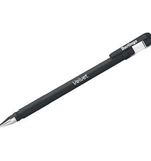 Ручка гелевая Berlingo "Velvet" черная, 0,5мм, прорезиненный корпус