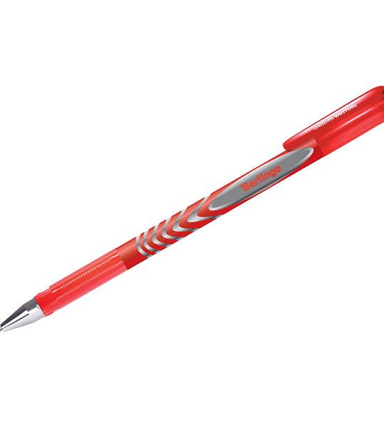 Ручка гелевая Berlingo "G-Line" красная, 0,5мм, игольчатый стержень