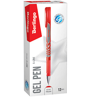 Ручка гелевая Berlingo "G-Line" красная, 0,5мм, игольчатый стержень