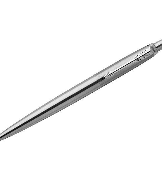 Ручка гелевая Parker "Jotter Stainless Steel CT" черная, 0,7мм, кнопочный механизм, подарочная упаковка