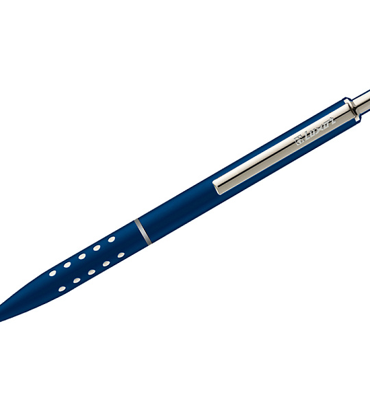 Ручка шариковая Luxor "Window" синяя, 1,0мм, корпус синий/хром, кнопочный механизм